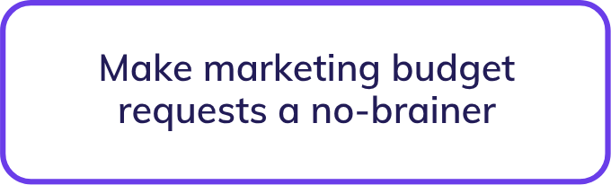 Make marketing budget requests a no-brainer